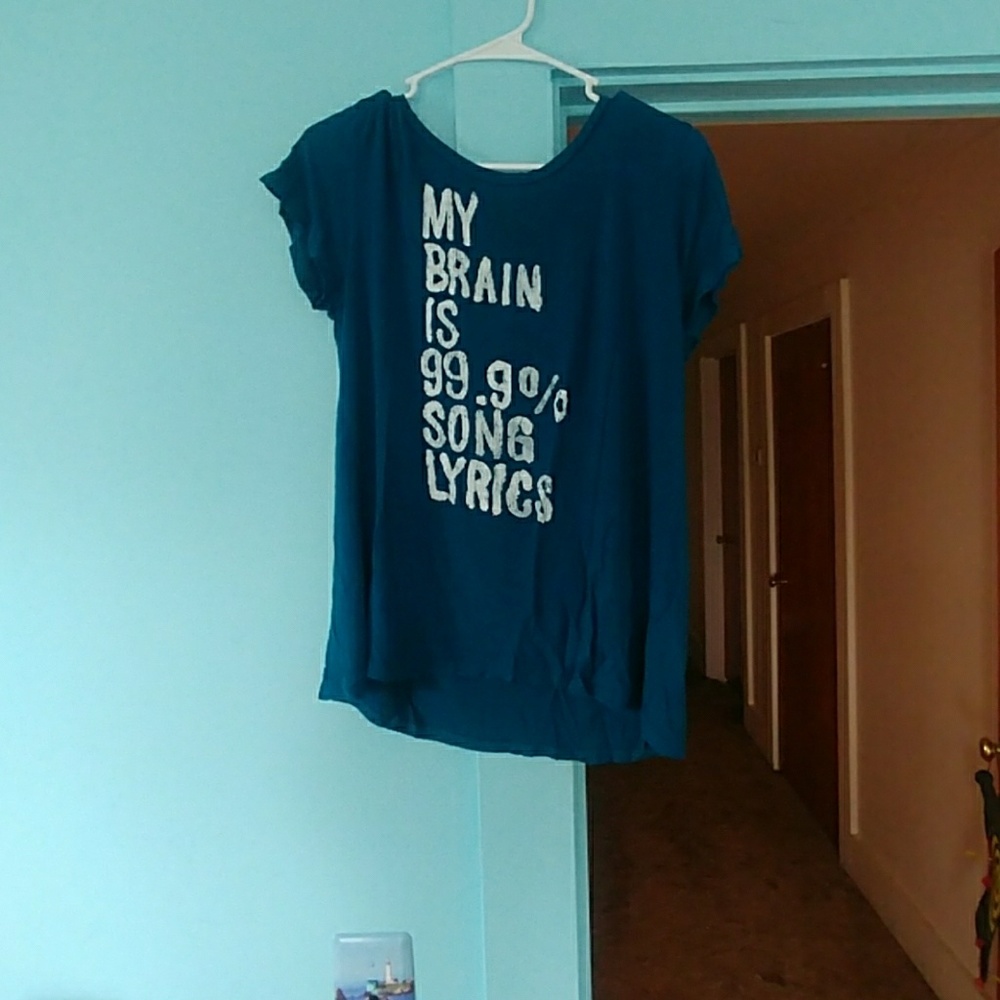 Turquoise My Brain is 99.9% Song Lyrics T-shirt